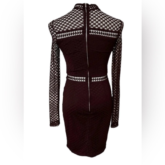 Hello Molly Witness Dress Burgundy Size 12 Mini Dress Back Exposed Zipper - Picture 7 of 12
